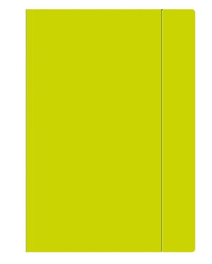 PAPER FOLDER WITH ERASER A4 LIME FLUO INTERDRUK 267221